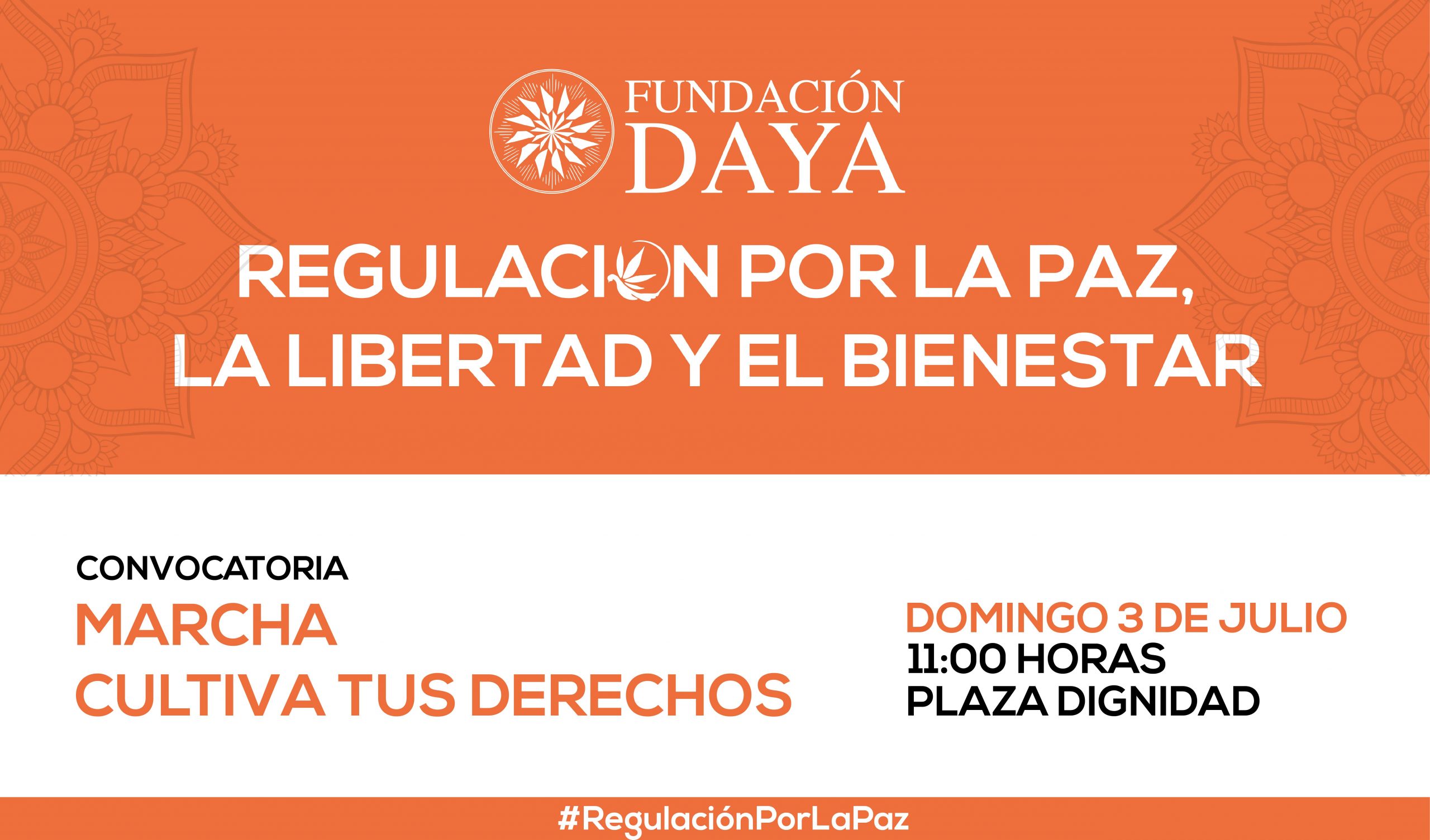 Nos vemos el domingo 3 de julio en la marcha Cultiva Tus Derechos, para avanzar hacia una Regulación por la Paz